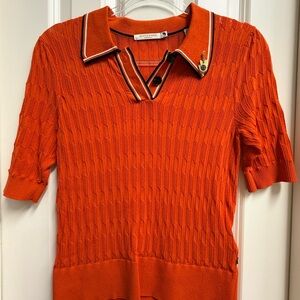 Scotch & Soda Bright Orange Knit Top